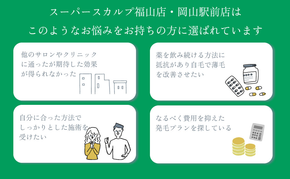 発毛実績98.7%のスーパースカルプ発毛技術